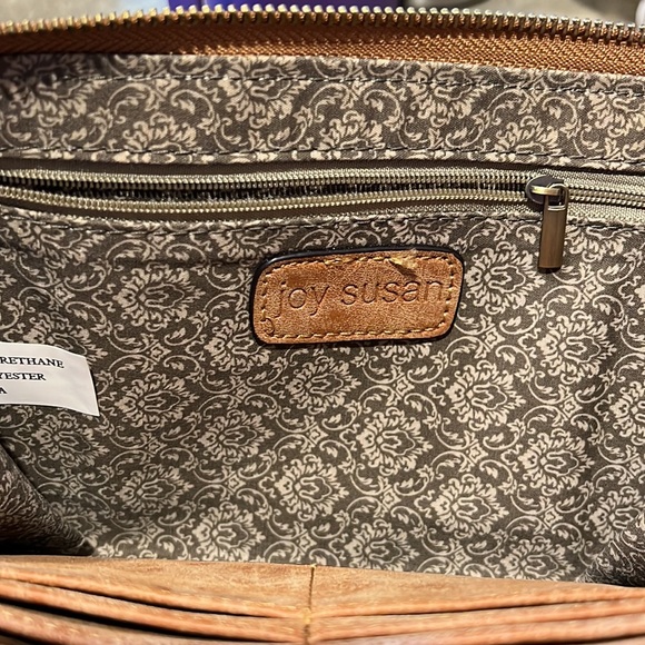 Joy Susan Bags Clutch Wristlet Bag Two Zipper Sections Excellent